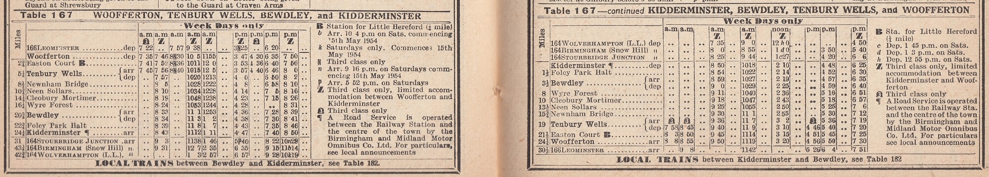 Timetable Woofferton to Kidderminster 1953.jpg