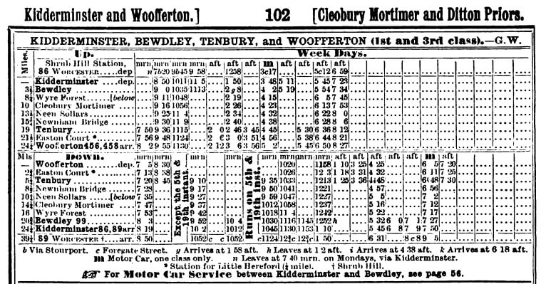Timetable Kidderminster to Woofferton 1910.jpg